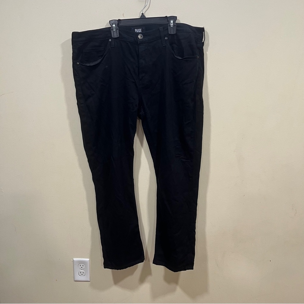 PAIGE Lennox slim fit size 38 mens jeans black denim  EUC